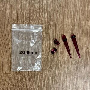 2 Gauge 6 mm Ear Stretching Tapers and Plugs Two Pairs Set of 4 Unused Acrylic